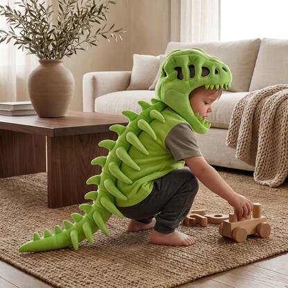 Little Manta Dino Plush Hoodie