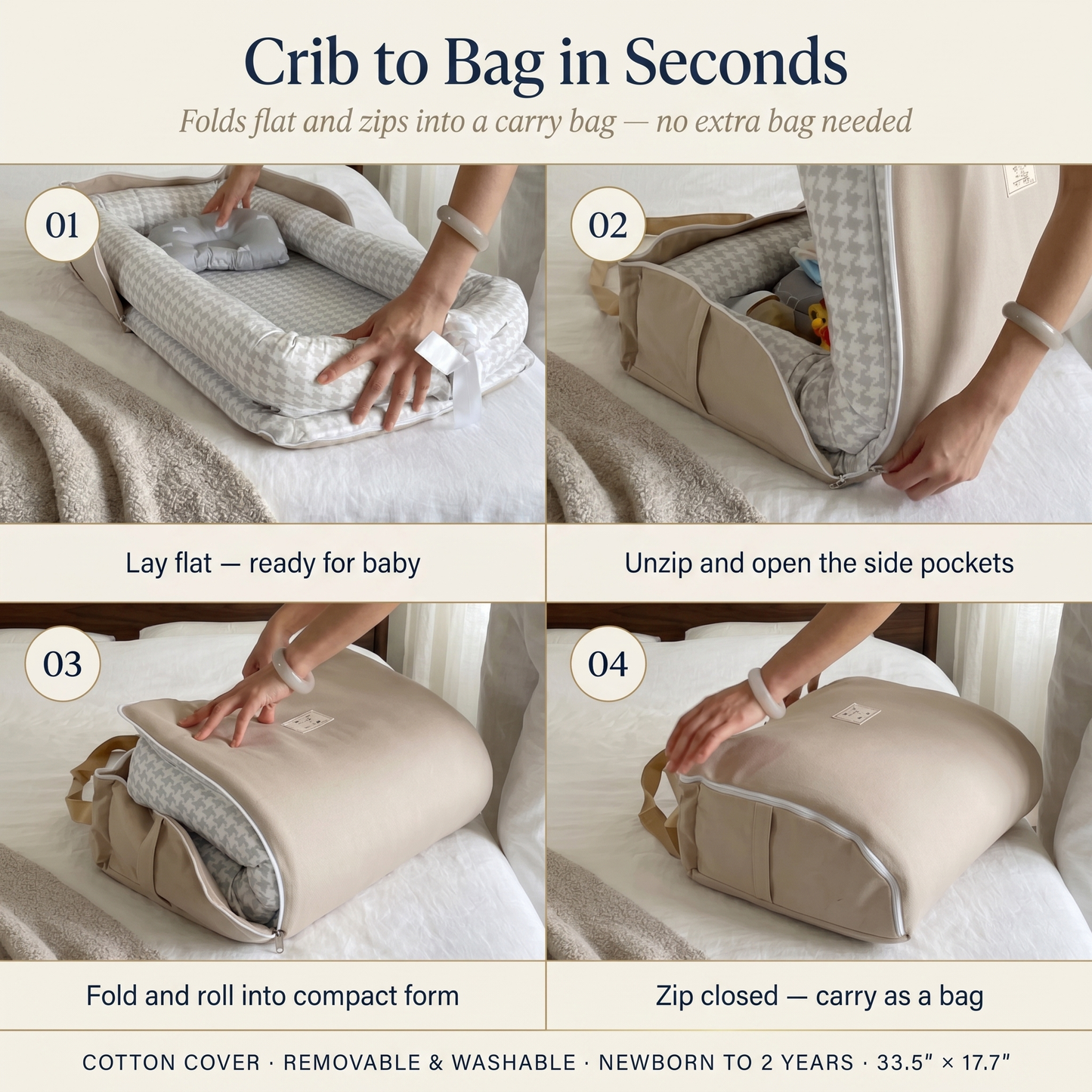 Portable Safety Newborn Sleeping Crib